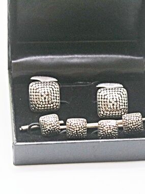 John Hardy .925 Dot Collection Cufflinks and Studs Set